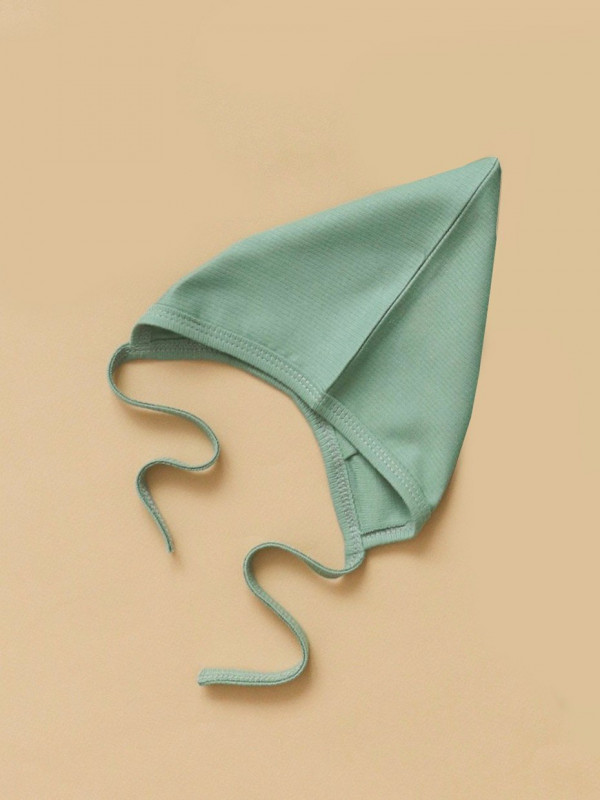 Чепчик трикотажный "Полоска" Оливковый 