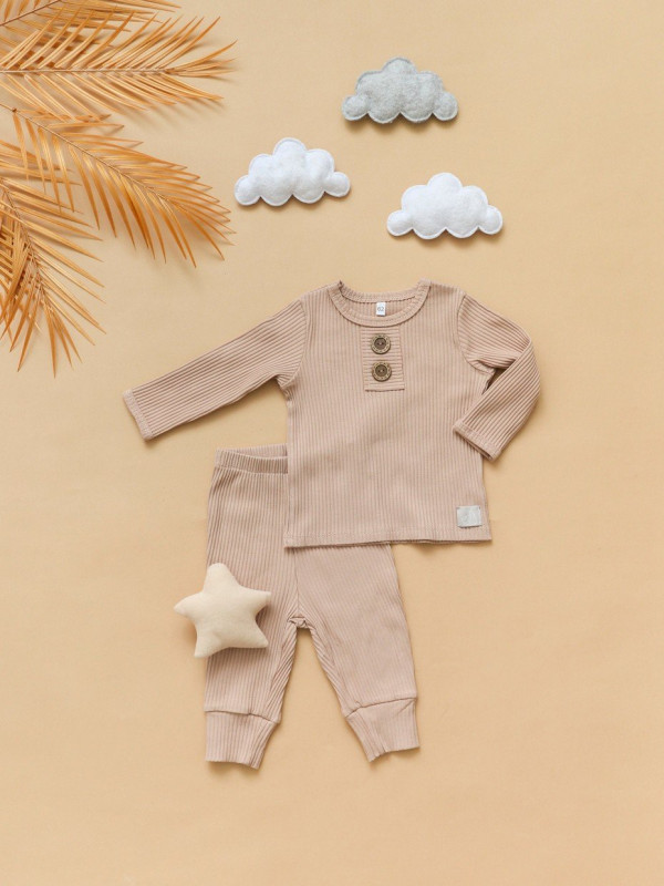 Комплект для малыша (кофточка и штанишки)  Бежевый