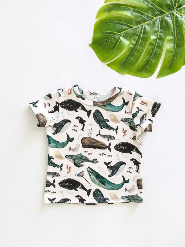 Футболка Зелёный киты