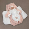 Комплект на выписку 5 предметов "Пушуня", демисезонный, пудра