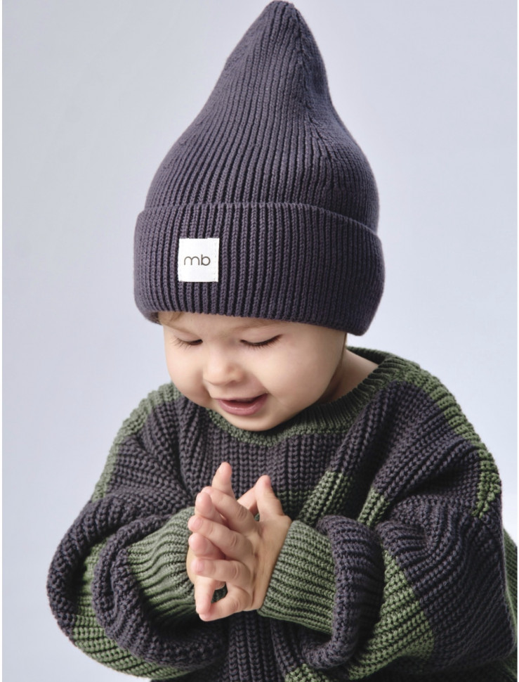 Шапка 1x1 (хлопок) Антрацит 