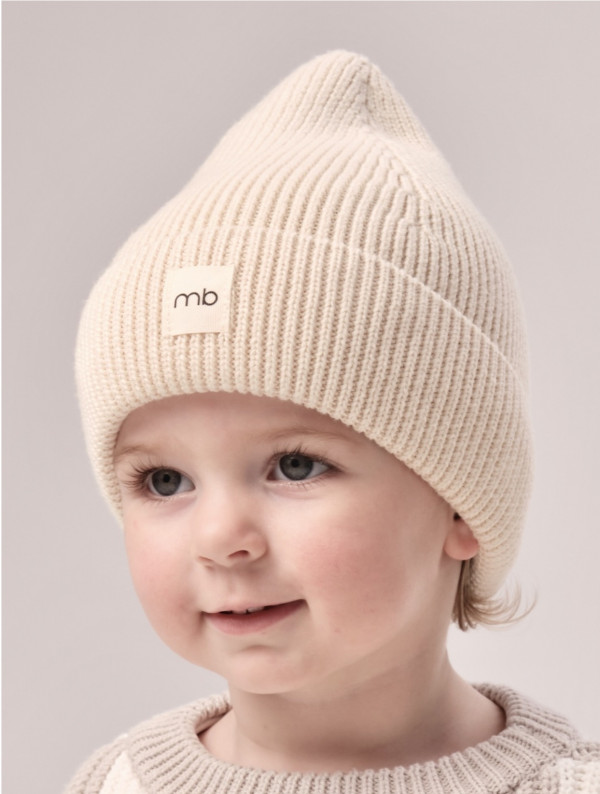 Шапка 1x1 (хлопок)  Бежевый 