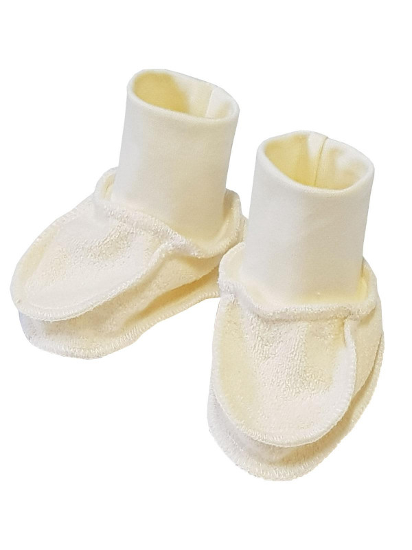 Пинетки махра внутри начес Бежевые 0-3 мес