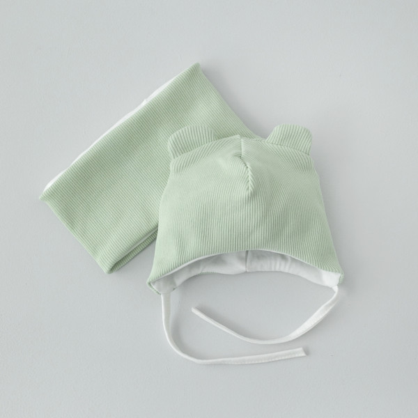 Комплект 2 предмета"Орсетто", шапка+снуд Оливковый