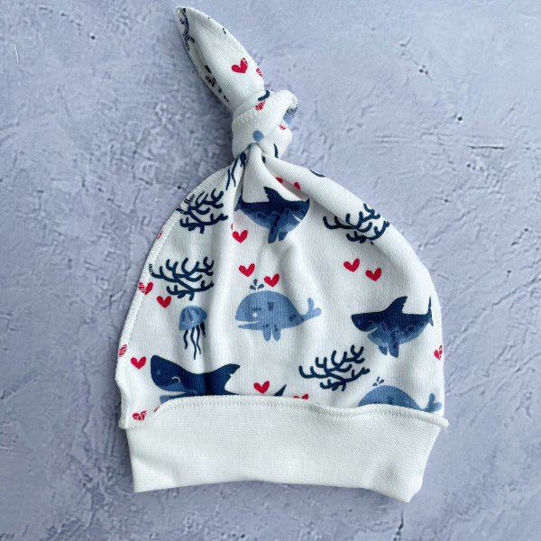 Шапочка-узелок Морской мир