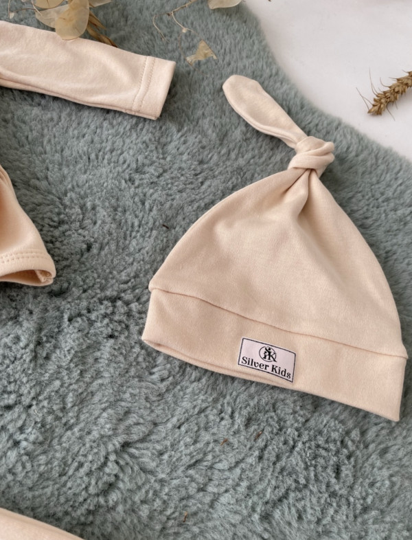 Шапочка-узелок Бежевый 