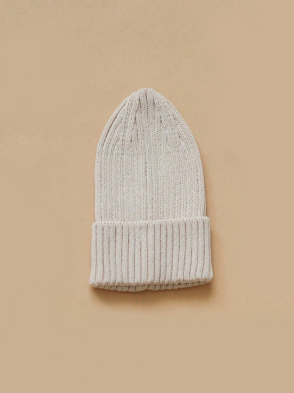 Шапочка вязаная Бежевая 