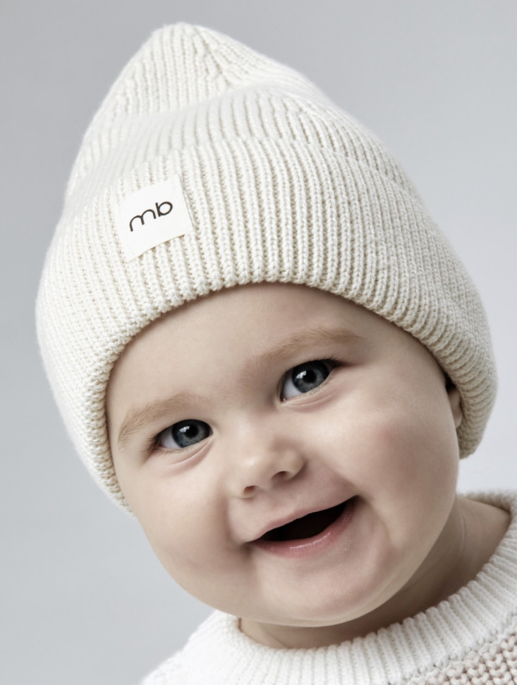 Шапка 1x1 (хлопок) Молочный 